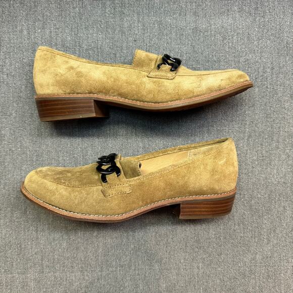 Sofft Nevara Women 9 Dress Loafers  Hazelwood Tan Suede Academia Business Chunky - Picture 9 of 9